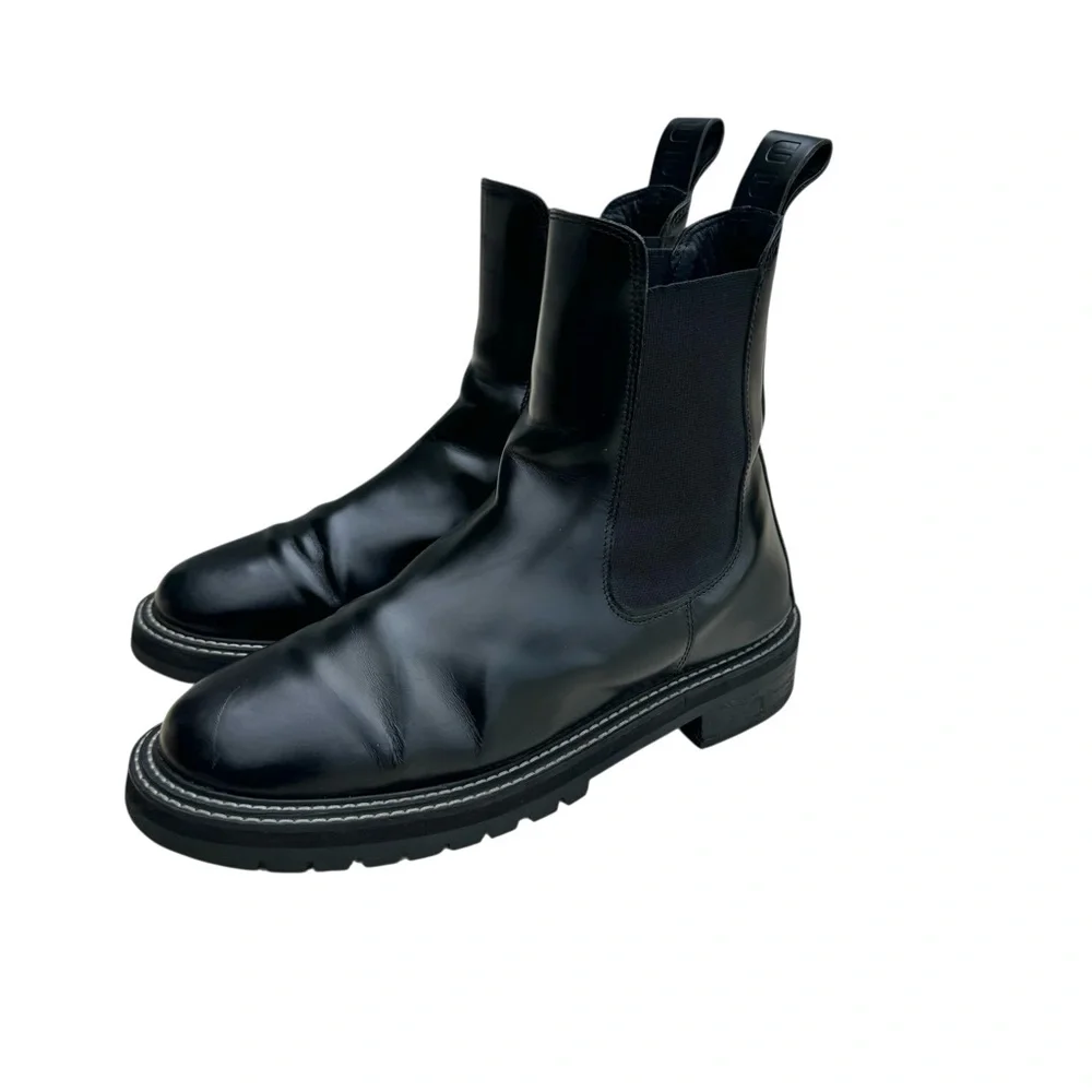 STAUD Dutch Boots Black Leather
